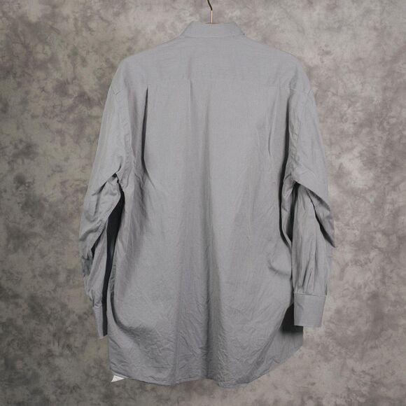 Vintage Krizia Shirt | Gray Button Down | Two Ply Cotton | Made In Italy - Picture 2 of 6